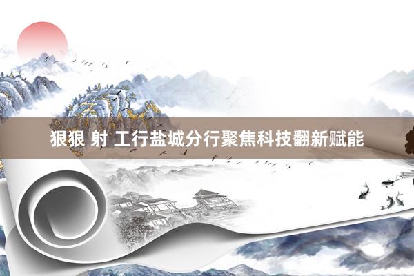 狠狠 射 工行盐城分行聚焦科技翻新赋能