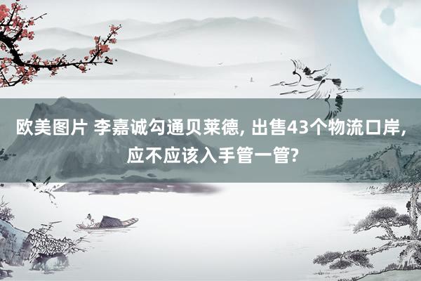 欧美图片 李嘉诚勾通贝莱德, 出售43个物流口岸, 应不应该入手管一管?