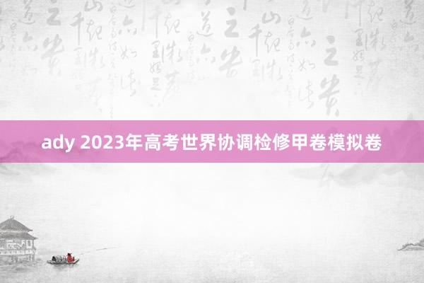 ady 2023年高考世界协调检修甲卷模拟卷